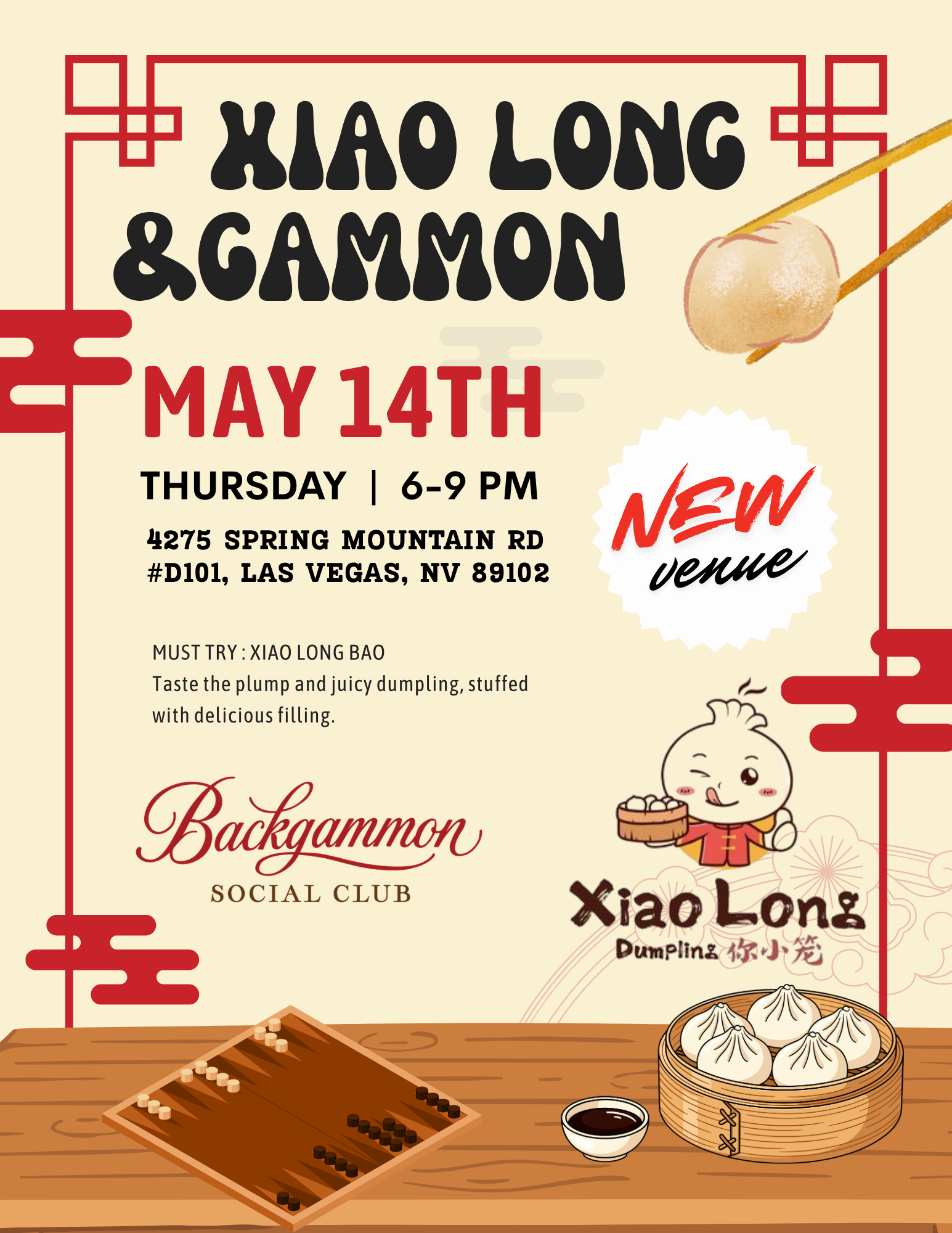 Xiao Long & Gammon dumpling event flyer