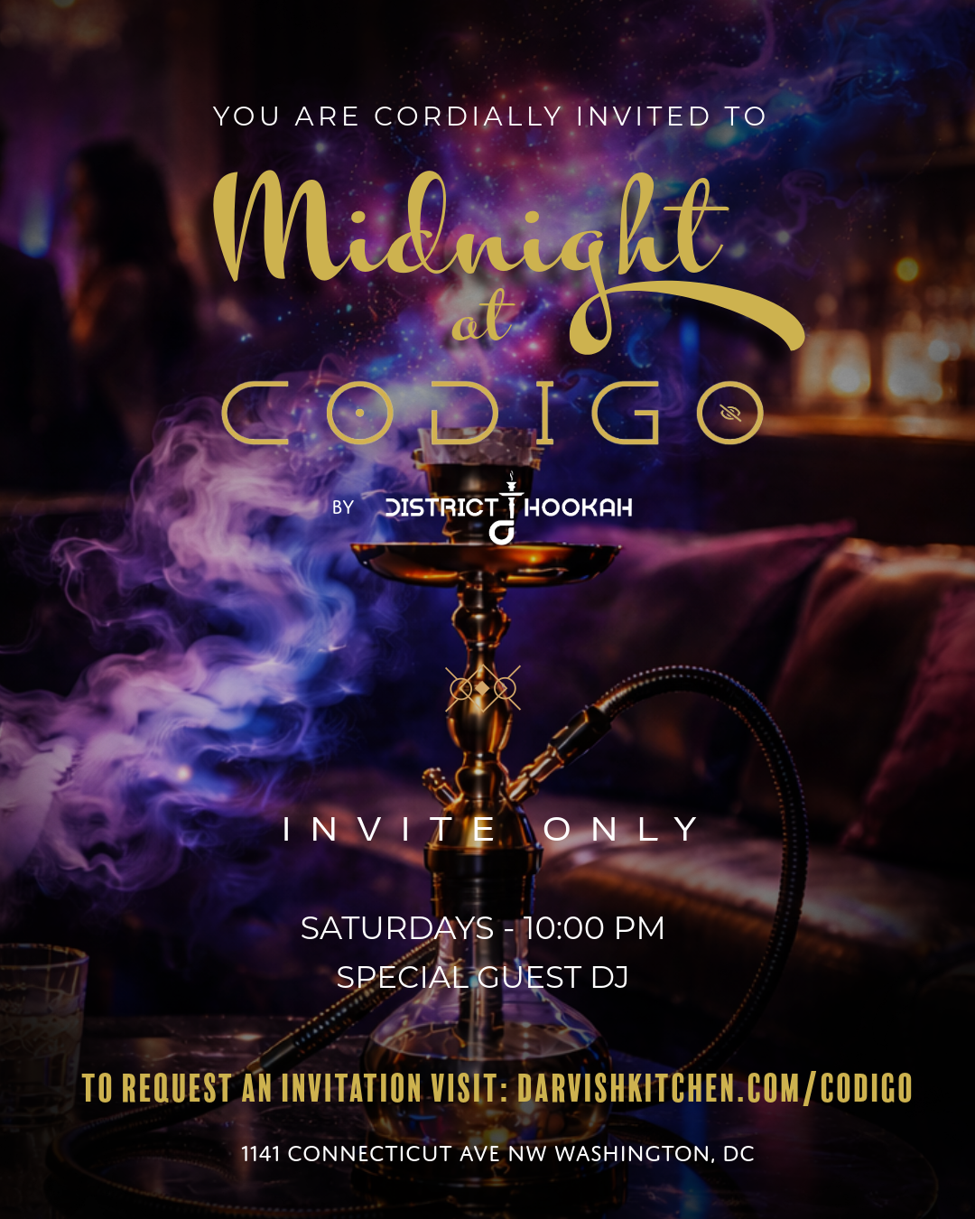 District Hookah event flyer 6