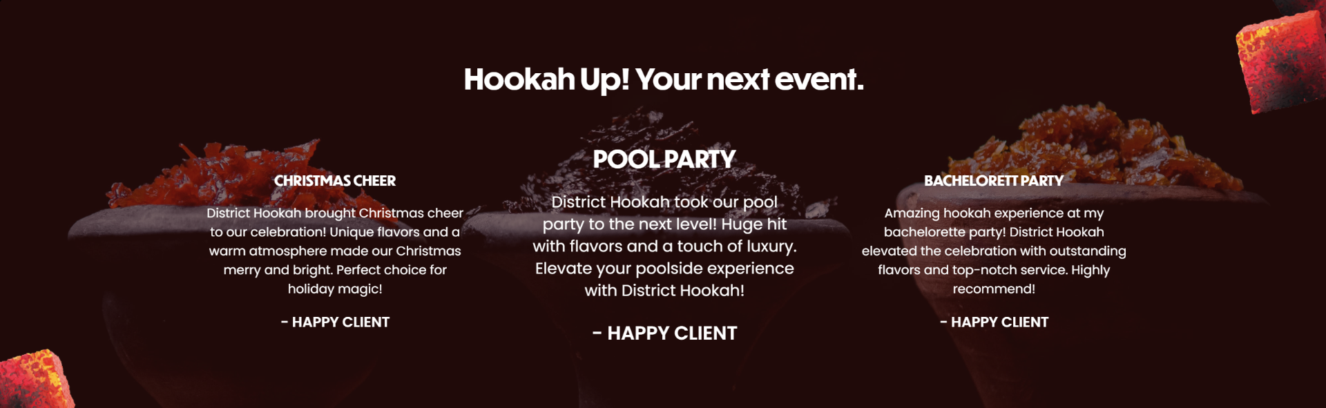 District Hookah website