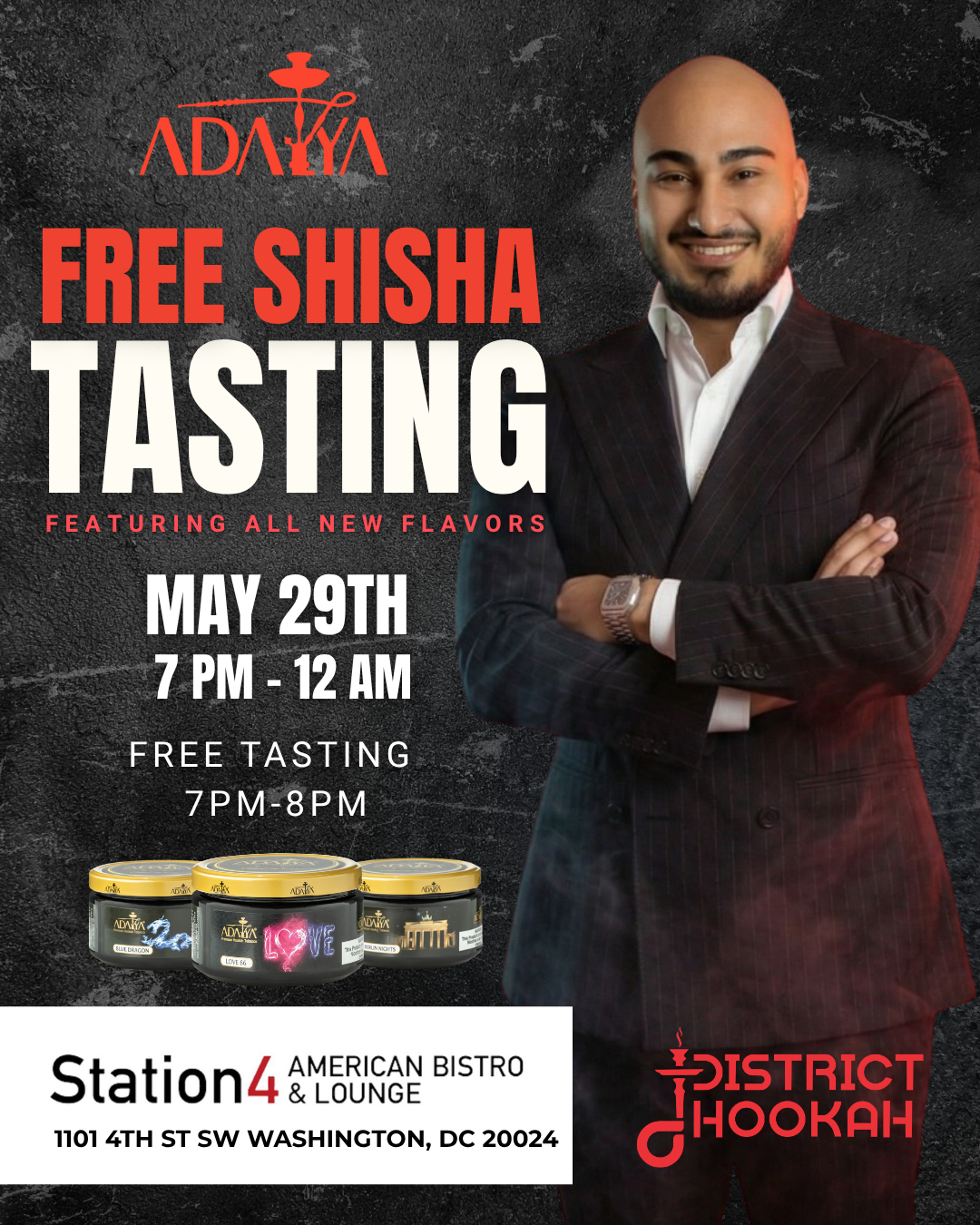 District Hookah event flyer 3