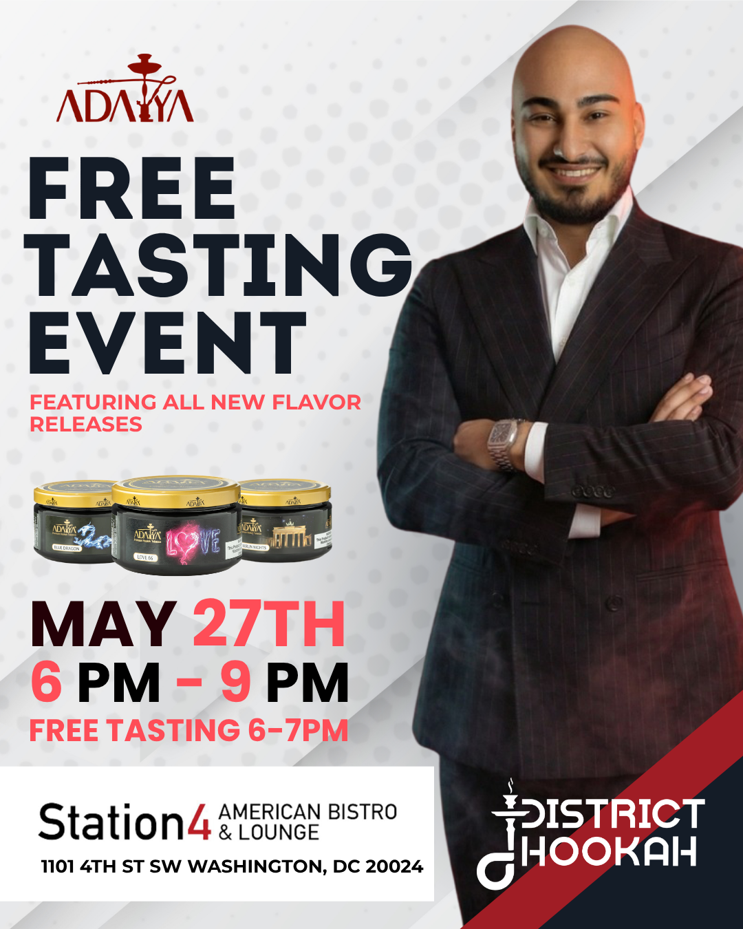 District Hookah event flyer 5