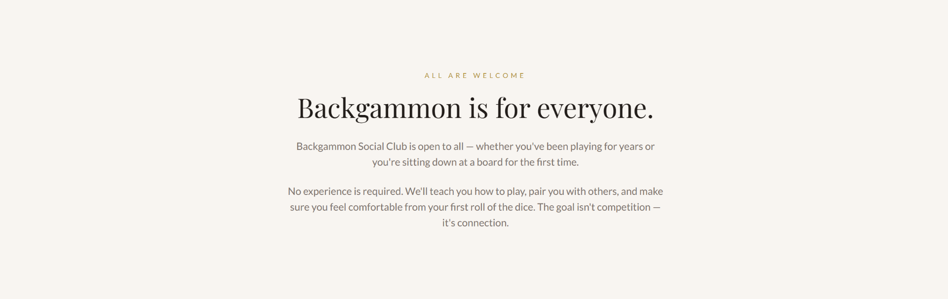 Backgammon Social Club website