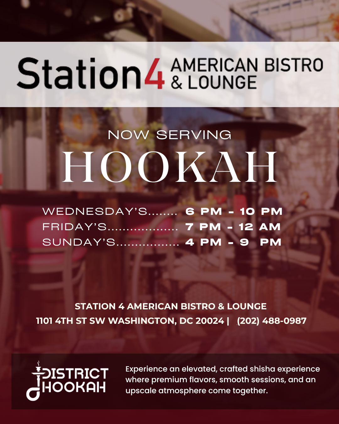 District Hookah event flyer 2