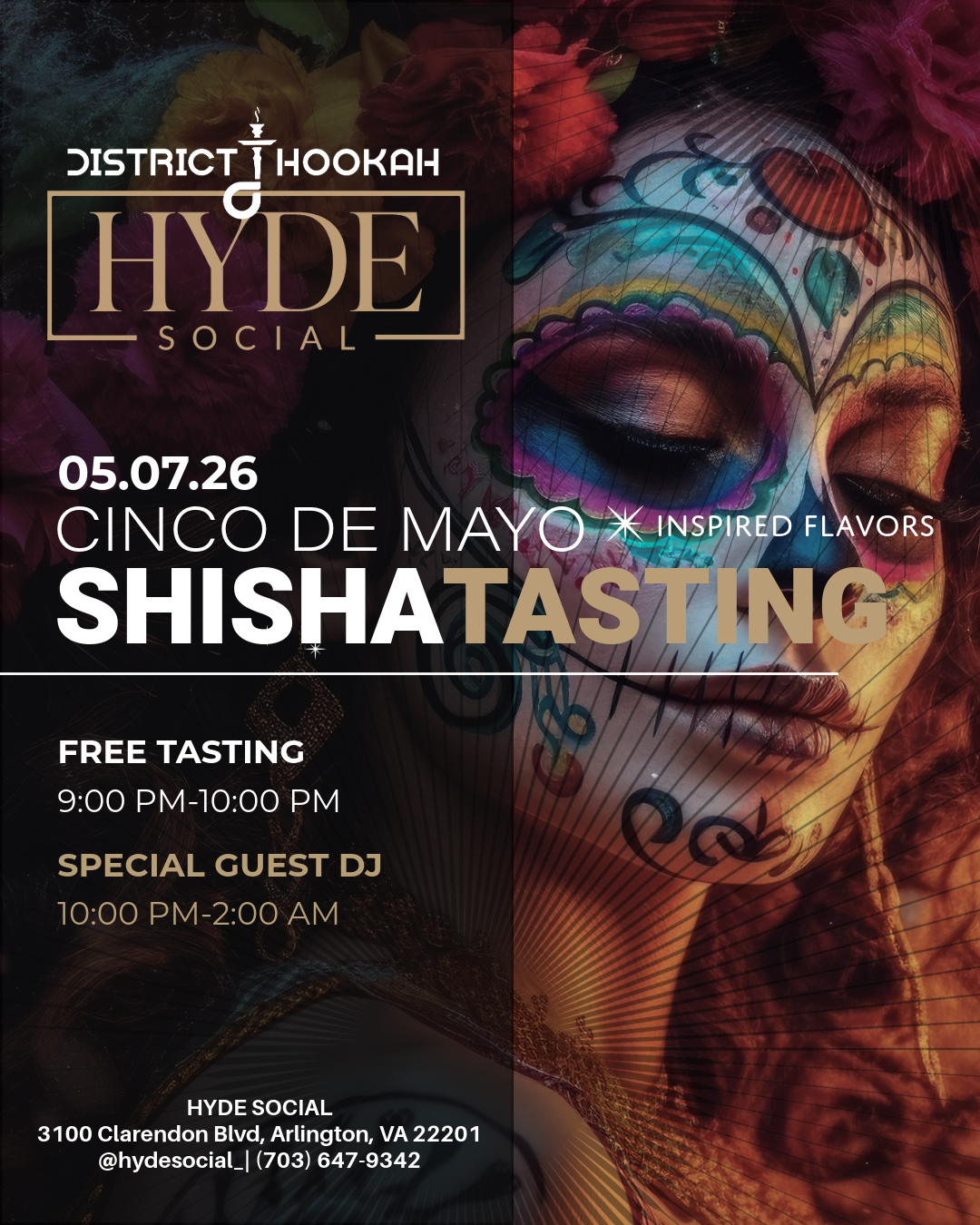 District Hookah event flyer 4
