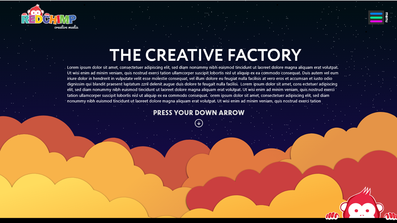 Red Chimp website — The Creative Factory hero